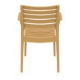 thumbnail image 5 of Luxury Commercial Living 33" Teak Brown Stackable Outdoor Patio Dining Arm Chair, 5 of 8
