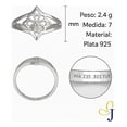 thumbnail image 2 of Anillo Nudo De Bruja Para Mujer De Plata 925, Medida 7 Plateado 7, 2 of 5