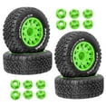 thumbnail image 1 of MERIGLARE 4 Pcs Accessoires DIY Modèle de Rechange Pièce de Rechange Roues RC Pneus pour 1/10 Vert, 1 of 8