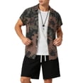 thumbnail image 6 of COSFO Button Up Short Sleeve Shirts for Men Cotton Linen Summer Floral Shirt Beach Vacation Collared Loose Fit Tops, 6 of 6
