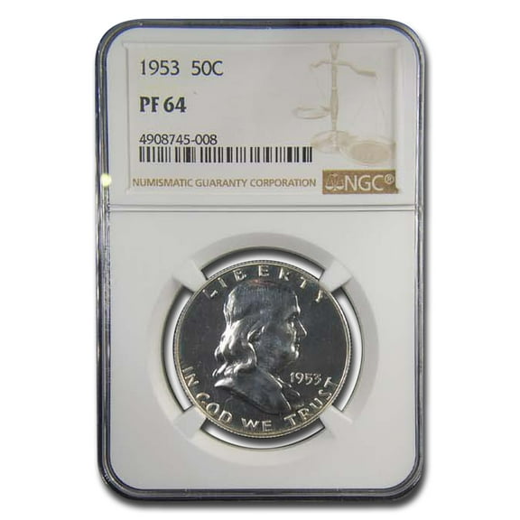 1953 Franklin Half Dollar PF-64 NGC
