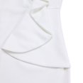 thumbnail image 4 of Womens Elegance Audrey Hepburn Style Ruched 3D Flower Short Sleeve Pencil Dress, 4 of 8