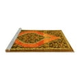 thumbnail image 2 of Ahgly Company Machine Washable Indoor Rectangle Medallion Yellow Traditional Area Rugs, 2' x 5', 2 of 4