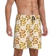 thumbnail image 2 of Uemuo Hand Drawn Snake Pattern Men's Short Pajama Pants – Soft & Breathable Lounge Shorts, Elastic Waistband with Pockets, Lightweight Sleepwear for All-Season Comfort-3X-Large, 2 of 6