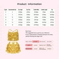 thumbnail image 7 of YiZYiF Kids Girls Shiny Sequin Camisole Crop Top with Skirt 2-Piece Modern Jazz Latin Dance Outfits Purple 16, 7 of 7