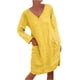 thumbnail image 1 of Vestidos Para Mujer Vestidos de Otoño Trendy Erogenous Solid Cold Shoulder Manga Larga Con Cuello en V Vestido Regular Odeerbi ODB132176, 1 of 8