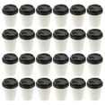 thumbnail image 2 of EeaseCA 50pcs Disposable Coffee Cups Insulation Takeaway Paper Cup with Lid (8oz, 280ml), 2 of 8