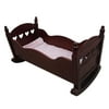 Olivia's Little World - Princess Espresso Baby Doll Cradle Wooden 18 inch Doll Furniture