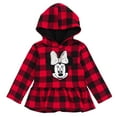 thumbnail image 3 of Disney Minnie Mouse Pullover Peplum Fleece Hoodie and Leggings Outfit Set Toddler to Big Kid, 3 of 5