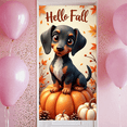thumbnail image 2 of Decorative Design Autumn Banner Dachshund Fall Decoration for Seasonal Celebration Indoor Decor Outdoor Event, 2 of 9