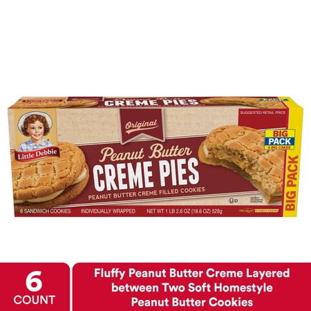 Little Debbie Big Pack Peanut Butter Creme Pies, 18.6 oz
