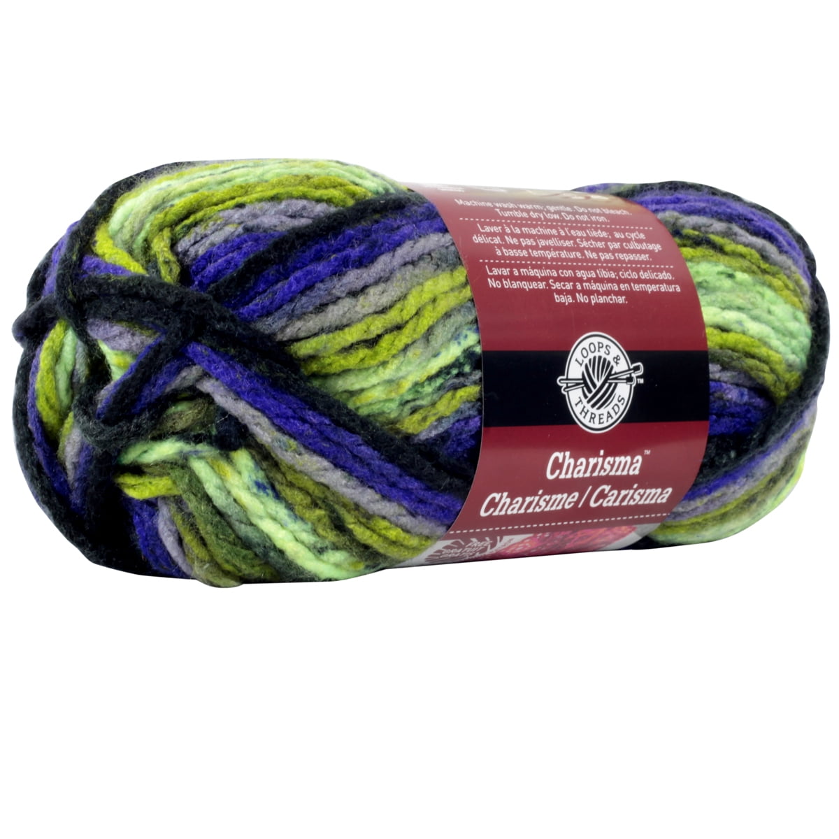 Loops & Threads Charisma Yarn - Multicolor Yarn for Knitting, Crochet, Weaving, Arts & Crafts - Dragonfly, Bulk 6 Pack