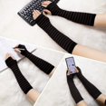 thumbnail image 6 of TRUBKH Fishnet Arm Sleeves Opera Gloves Long Gloves Tea Party Gloves for Women Wedding Gloves Arm Warmers Fingerless Gloves for Women Coffee One Size, 6 of 6