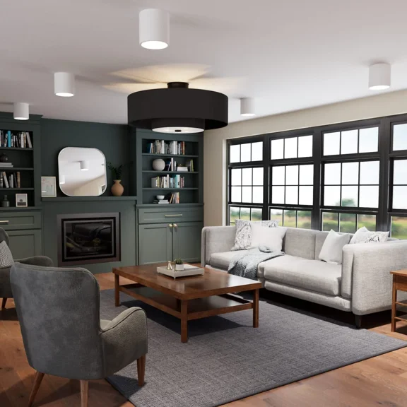 Restored Hunter Fan 30 inch Matte Black - Indoor Fandelier with Light, Remote, Modern-Style, Ceiling Fan for Living Room, Bedroom, Mudroom, Office, Kitchen (Refurbished)