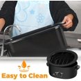 thumbnail image 6 of 8 QT Electric Roaster Oven with Self-Basting Lid, Turkey Roaster Oven with Defrost Warm Function, Removable Pan and Rack, Black, 6 of 8