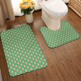 thumbnail image 2 of Yiaed 60s and 70s Style Print Bathroom Mat Set 2 Pieces Mat Anti-Skid Pad Ultra Soft and Absorbent Bathroom Bath Mat Contour Bath Rugs for Toilet Base, 2 of 6
