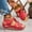#193-Red, variant on Wowcloth Fashionable Casual Slide Sandals for Women – Sweet & Edgy Peep-Toe Cut-Out with Wedge Heel for Summer-Autumn Versatile Wear Footwear