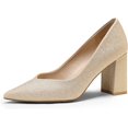 thumbnail image 1 of Dream Pairs Las mujeres de alta Chunky cerrado del dedo del pie Tacones puntiagudos del partido de la boda elegante deslizamiento en los zapatos de las bombas SDPU2229W Dream Pairs SDPU2229W, 1 of 6