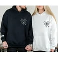 thumbnail image 5 of Personalized Embroidered Heart Hoodies For Couples, Matching Couple Sweaters Custom Anniversary Sweatshirts Spider Heart (Whitesweatshirt, M), 5 of 8