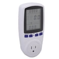 thumbnail image 2 of Medidor de vatios Pantalla LCD Función de alarma Protección contra sobrecarga Material ABS Monitor de uso de electricidad Enchufe estadounidense 120 V, 2 of 5