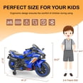 thumbnail image 3 of Techvida 12V Ride on Motorcyle for Kids Battery Powered 2 Wheels Kids Motorcycle for Child with Training Wheels (Blue), 3 of 11