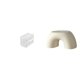 thumbnail image 1 of Dispensador de pañuelos de papel moderno de acrílico para pared, con almacenamiento multifuncional y taburete antideslizante para baño y sala de estar, 1 of 8