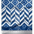 thumbnail image 3 of oneOone Viscose Jersey Blue Fabric Geometric Panel Dress Material Fabric Print Fabric By The Yard 60 Inch Wide, 3 of 3