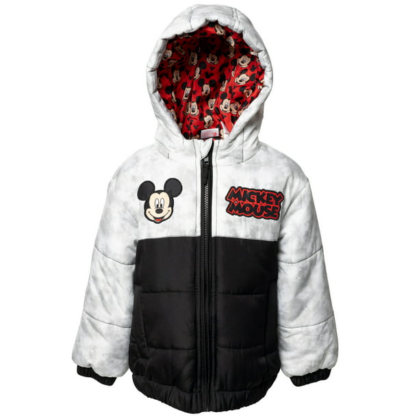 Disney Mickey Mouse Toddler Boys Fashion Zip Up Winter Coat Puffer ...
