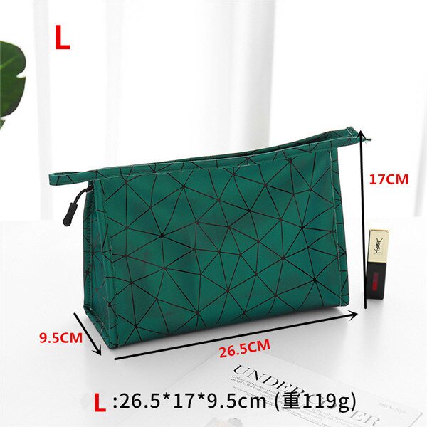 Bolsa de cosméticos impermeable de alta capacidad para mujer, neceser de cuero PU, organizador de viaje, bolsa de almacenamiento de maquillaje para ducha qiuyongming unisex