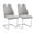 Light Gray, variant on Hosnnlie Set of 2 Light Grey Dining Chairs, Arch Cutout, Diamond Tufted, Chrome Cantilever, for Dining Table