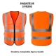 thumbnail image 2 of Chaleco Seguridad Industrial Brigadista Reflectante 3 Piezas, 2 of 7