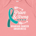 thumbnail image 4 of Inktastic Ovarian Cancer Awareness Brave and Strong with Arrows Boys or Girls Baby Bodysuit, 4 of 5