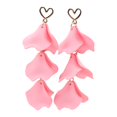 thumbnail image 2 of Ziurtnc 1 Pair Women Hanging Earrings Flower Shape Bohemian Style Petal Tassel Hollow Heart Lady Ear Jewelry Prom Beach Dangle Earrings, 2 of 8