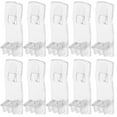 thumbnail image 2 of HERFIER 25 Clear Plastic Shelf Pegs Locking Clips Cabinet Home Improvement Transparent, 2 of 8