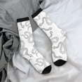 thumbnail image 5 of Fuzoiu Hand Drawn Snake Print Athletic Crew Socks for Men & Women,Casual Crew Socks,Above Ankle Crew Socks for Business, Casual, 5 of 6