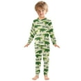 thumbnail image 3 of joogoo Crocodile Cartoon 2 Piece Long Sleeve Tee and Pants Cotton Pajama Set 4T, 3 of 7