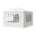 thumbnail image 3 of ZENY 10 X 10' Gazebo Canopy Wedding Party Tent W/ 4 Removable Sidewalls, White, 3 of 10