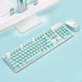 thumbnail image 2 of Ergonomic 2.4GHz Wireless Keyboard and Mouse Combo with Round Suspension Keycaps - Low Noise, 104 Keys, USB Interface, Compatible with Windows XP/7/10 Laptops & Desktops - Stylish Design for, 2 of 4