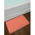 thumbnail image 2 of Vintage Bath Mat, Abstract Pattern with Warm Toned Monochrome Lattice in Nostalgic Design, Plush Bathroom Decor Mat with Non Slip Backing, 29.5" X 17.5", Vermilion and White, by Ambesonne, 2 of 2