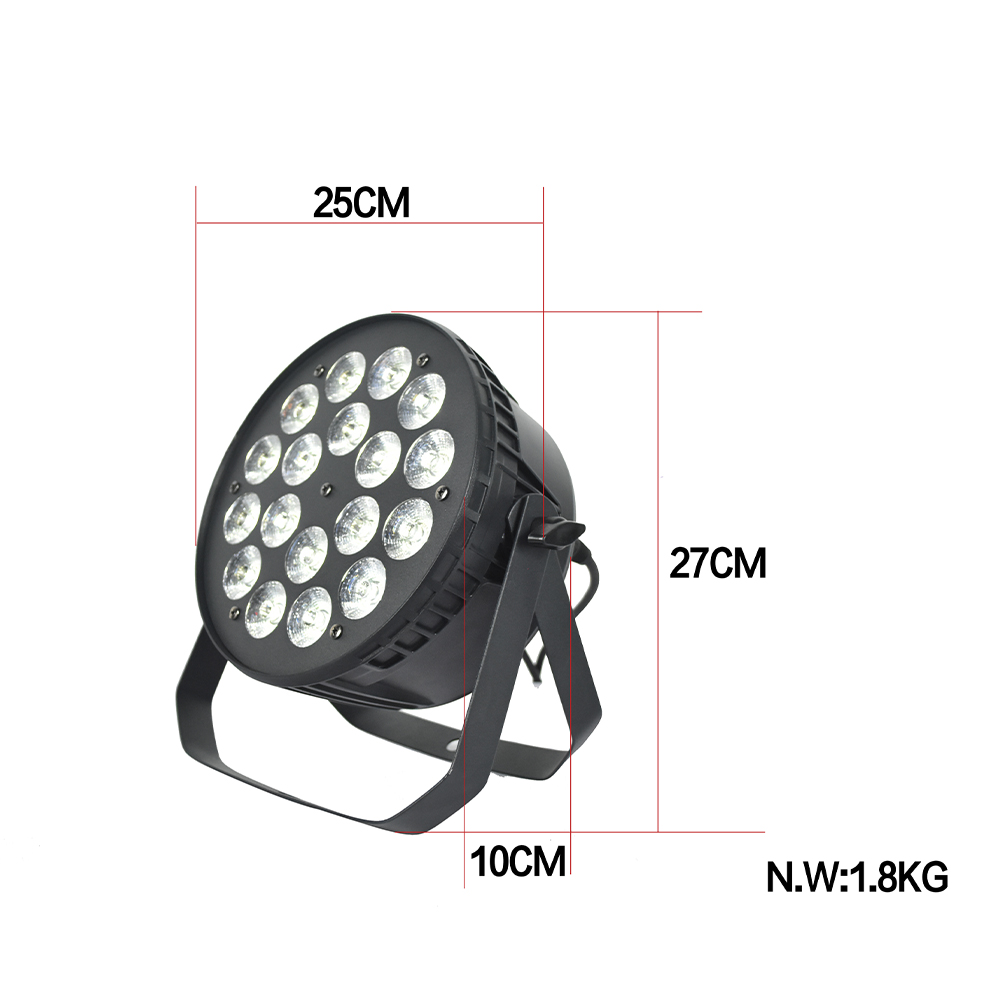 Visual Show 180W LED Par Light Indoor DJ Stage Effect Light RGBWAUV 6in1 Color Mixing DMX Control Holiday Light for Party Show