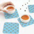 thumbnail image 7 of Pofeuu Sea Turtle Print Leather Coasters Set of 6, Round Cups Mugs Mat Pad for Home Kitchen Heat Resistant Drink Coasters,Square, 7 of 7