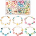 thumbnail image 1 of 1 caja de 159 piezas DIY, 6 juegos de cuentas para hacer pulseras, arcilla polimérica, flores hawaianas, estrellas de mar, tortugas marinas, cuentas de playa, océano y verano., 1 of 6