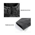 thumbnail image 5 of Little Donkey Andy Men's Hooded Polar Fleece Jackets for Hiking Travel Casual Warm Winter Black Heather S, 5 of 7