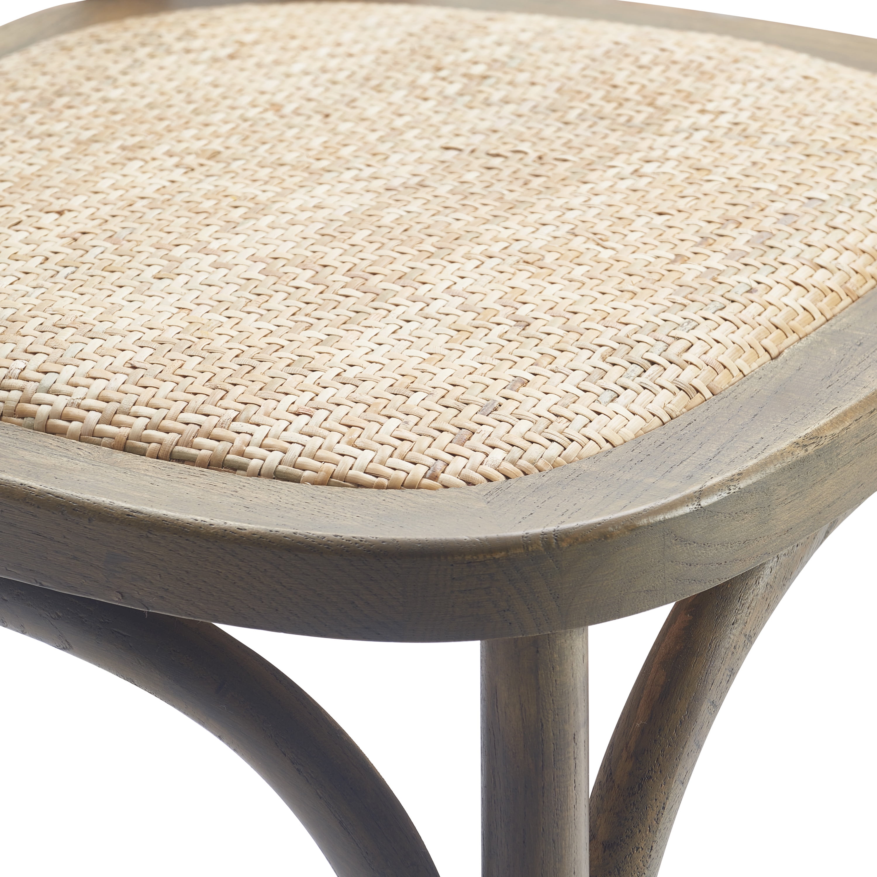 Finch Elmhurst Farmhouse Crossback Dining Chair, Natural Rattan (Set of 2)