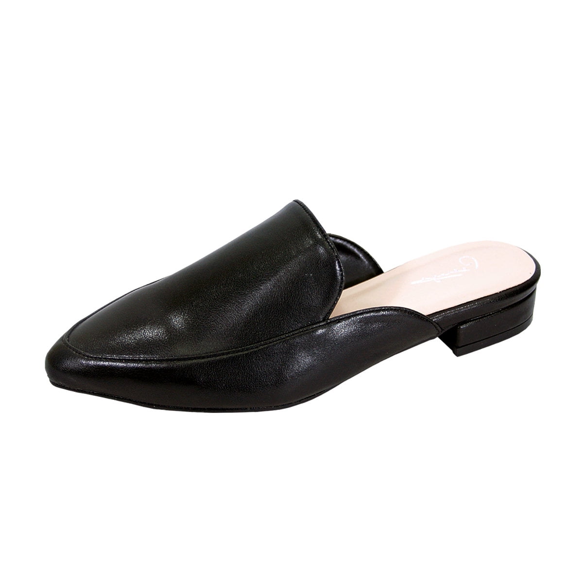 PEERAGE Maggie (LC9043) Women Wide Width Pointed Toe Dress Mule BLACK