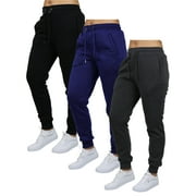 Galaxy by Harvic 3-Pack Women's Loose Fit Fleece Jogger Sweatpants (S-5XL)