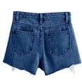 thumbnail image 6 of Wuphunn Womens Jean Shorts Womens Running Shorts Biker Shorts Women Tummy Control Stretchy Jean Shorts for Women Pull on Jeans for Women Dressy Shorts Dark Blue XXXXXL, 6 of 7