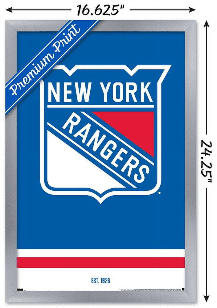 NHL New York Rangers - Logo 21 Wall Poster, 14.725" x 22.375", Framed