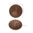 thumbnail image 2 of BESTYASH Outdoor Waterproof Clock Wall Clock Brown Plastic Timekeeping Homeowners Wall Mounting 1Set, 2 of 6