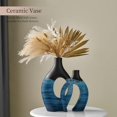 thumbnail image 6 of Puseky Set of 2 Hollow Ceramic Vases in Off Beige - Ideal for Weddings, Dining Tables, Parties, Living Rooms - Nordic Boho Style Flower Vases, 6 of 13